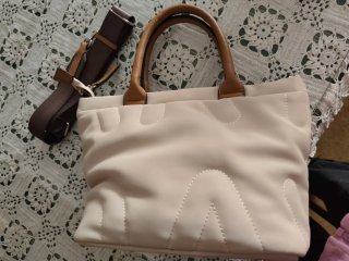 2 Bolsos Beige Mango y Parfois