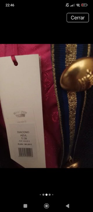 Chaqueta La Condesa azul y rosa