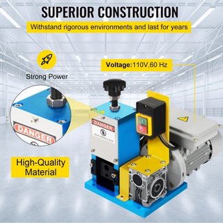 Máquina Desforradora de Cables Eléctricos Φ1.5mm~Φ25mm Desforradora Automática Portátil de Cables 180W Herramienta de Desforrado para Reciclaje de Cobre Chatarra