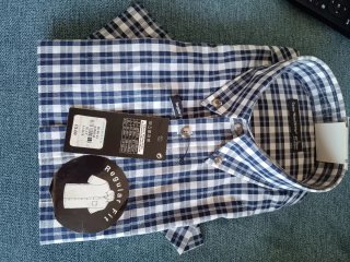 Camisa de cuadros azul Primark Talla L