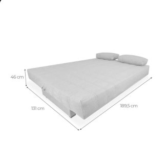 Sofá Cama Gris Tela