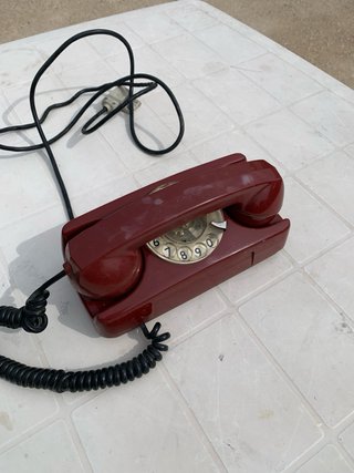 Telefono Vintage Rosso Rotante