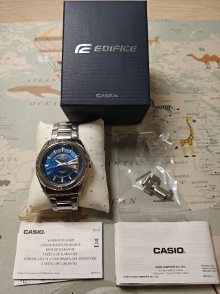 Reloj Casio Edifice EF-120 Esfera Azul Acero