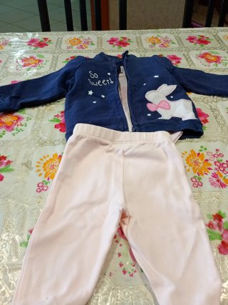 Tris neonata giacca e leggings