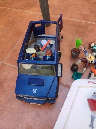Playmobil Coche Rojo y Camión Azul