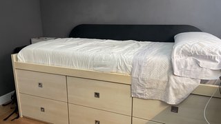 Canapé abatible madera y tela