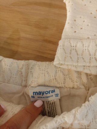 Conjunto Mayoral blanco encaje