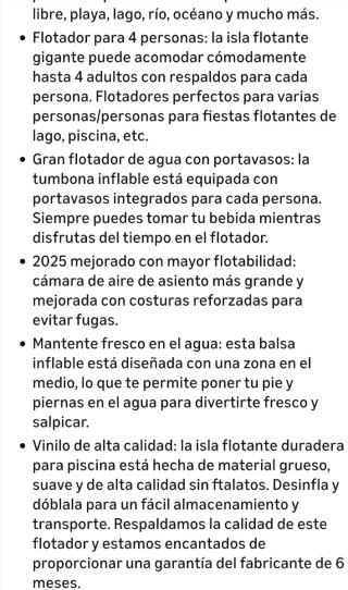 Isla Flotante 4 Personas Piscina