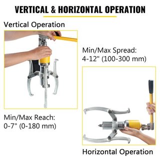 Extractor Hidráulico de Engranajes de 15 Toneladas Ajustable de 3 Garras Separador de Rodamientos de Rueda Máquina de Dibujo de Tubo de Aceite 3 en 1 Herramienta de Extracción de Cubo de Rodamient...