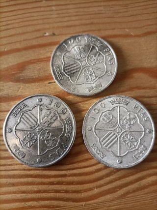 3 x 100 Pesetas Plata (Pacos)