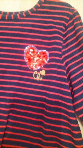 Conjunto niña jersey rayas y falda