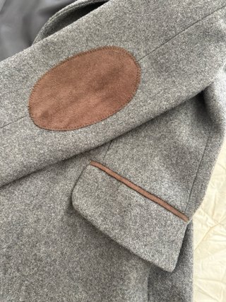 Chaquetón de lana gris DI-BYE talla 44 entallado