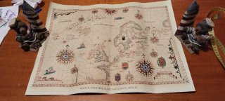Mapa Estelar y de países en la Antigüedad.