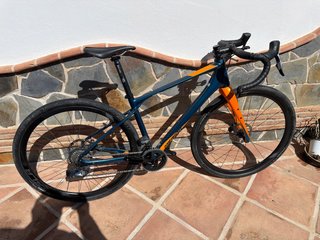 Bicicleta Gravel Merida Azul/Naranja