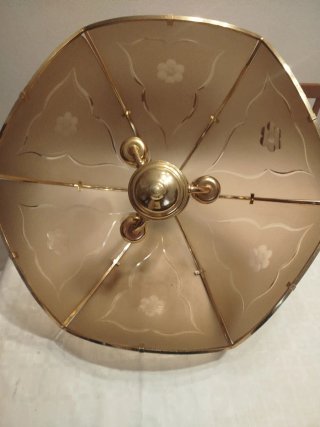 Lámpara de techo cristal y metal