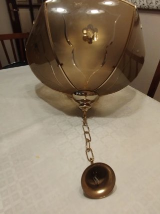 Lámpara de techo cristal y metal