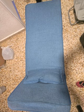 Sillón cama reclinable ajustable azul