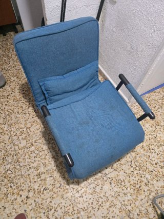 Sillón cama reclinable ajustable azul