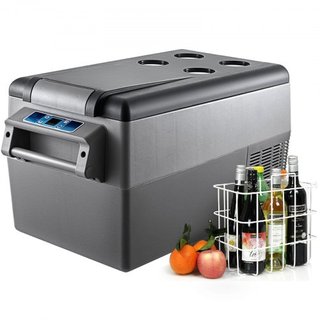 Mini Frigorifero Auto 35L Compressore Frigorifero Portatile Piccolo Frigo Auto Congelatore Veicolo Camion RV Barca Mini Raffreddatore Elettrico per Viaggi, Guida, Pesca, Uso Domestico e Esterno