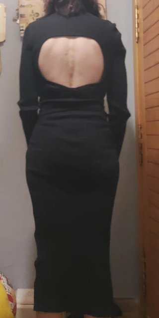 Vestido Zara Negro Manga Larga