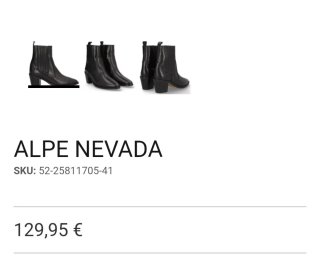 Botín Alpe modelo Nevada, oro viejo.