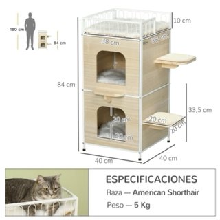 Casa para gatos 2-3 niveles
