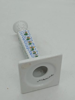 Candelabro ceramica dipinto 21,5 cm