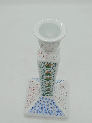 Candelabro ceramica dipinto 21,5 cm
