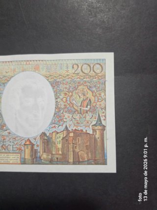 Billete 200 Francos Franceses 1985