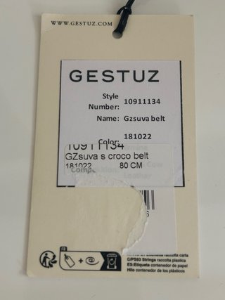 Cintura Gestuz Suva Pelle Scamosciata