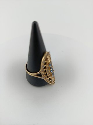 Anillo lanzadera Oro y circonitas de colores