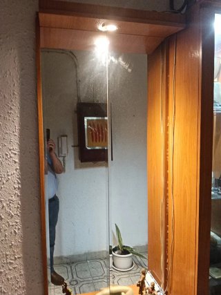 Vitrina recibidor madera y cristal