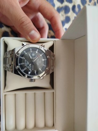 Reloj SKYLINE Acero Gris y Plateado