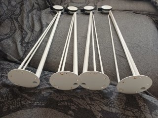 Patas de mesa con ruedas (4 unidades)