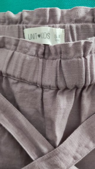 Shorts niña lino lazo cintura