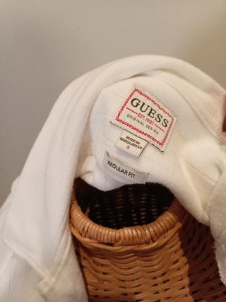 Camicia Guess bianca a righe