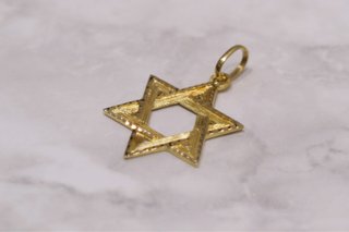 COLGANTE ESTRELLA DE DAVID, ORO 18K/2.4g
