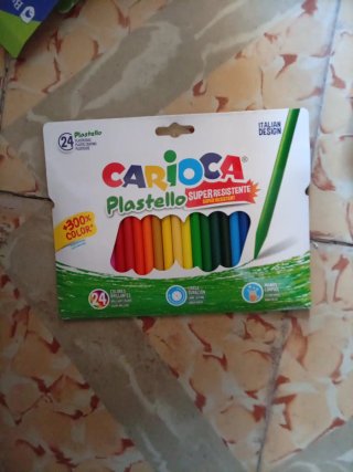Crayones Carioca Plastello 24 Colores