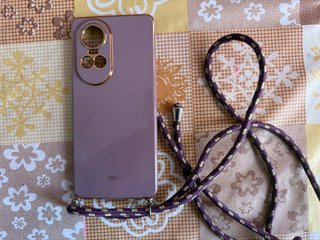 Funda móvil lila con cordón para oppo reno 10 5G