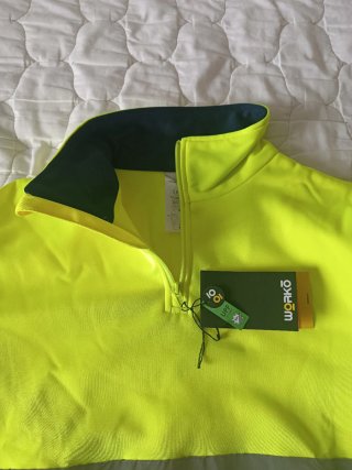 Forro polar de trabajo azul y amarillo