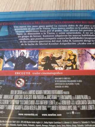 Mortal Kombat Aniquilación Blu-ray Español