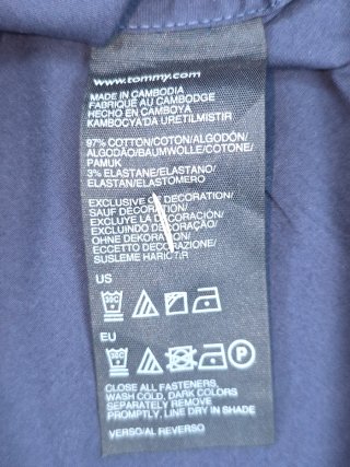 Camisa Tommy Hilfiger XXL Azul Manga Curta