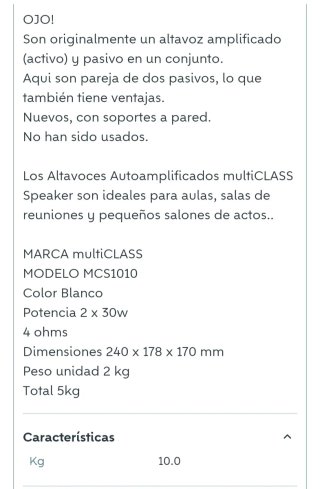 Altavoces Multiclass Blancos