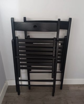 2 Sillas plegables madera negra FROSVI Ikea