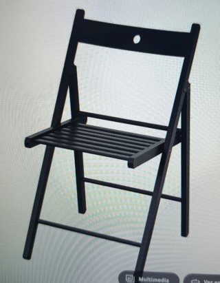 2 Sillas plegables madera negra FROSVI Ikea