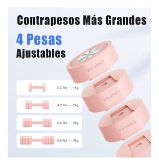 Pack Mancuernas, Fitball y Colchoneta Rosa