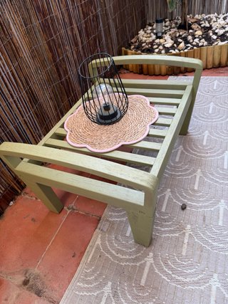 Conjunto de jardín madera y metal