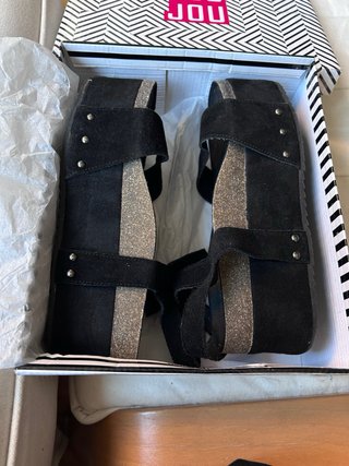 Sandalias cuña negras Talla 39