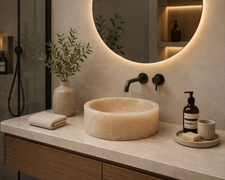 Lavabo en piedra de Onix