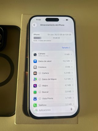iPhone 16 Pro 128GB Negro/Gris